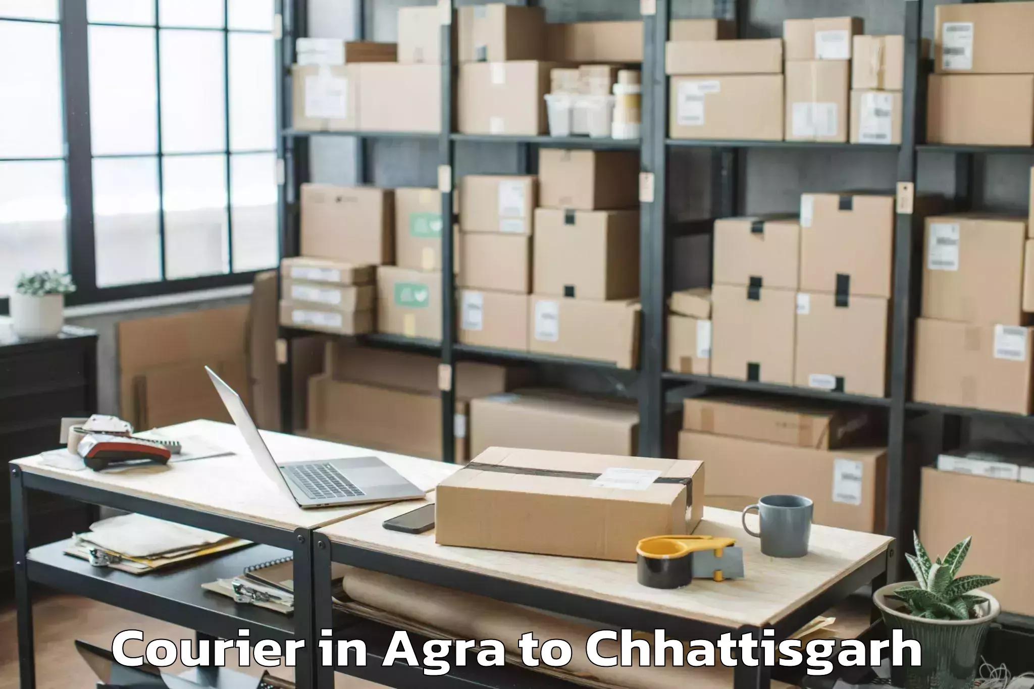 Easy Agra to Abhanpur Courier Booking